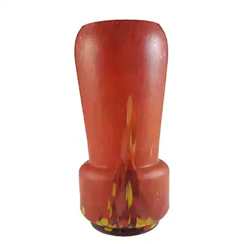 Czech Red & Multicoloured Spatter / Splatter Glass Vase