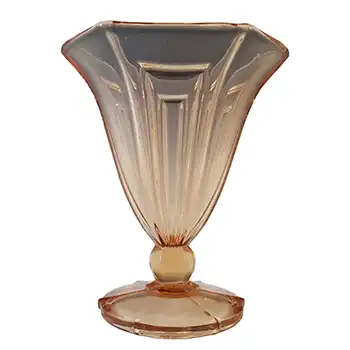 Stölzle Czech Vintage Art Deco 1930's Pink Glass Vase