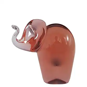 Wedgwood Lilliput Lilac/Pink Glass Elephant L5005 - Marked