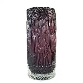 MARKED Wedgwood / Stennett-Willson Purple Glass Textured Vase RSW626
