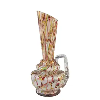 Welz Bohemian 1890's Honeycomb Spatter Glass Vase