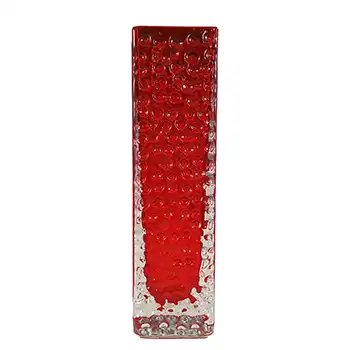 Whitefriars #9808 Baxter Ruby Red Glass 8" Nailhead Vase