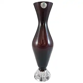 Aseda Swedish / Scandinavian Purple & Clear Glass Vase #C49/1