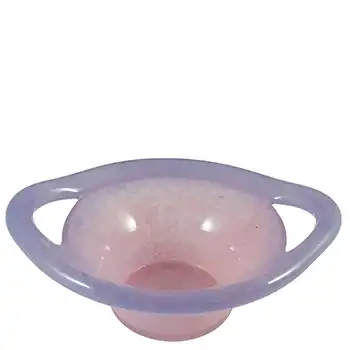 SIGNED Vasart Pink & Purple Mottled Glass Bowl B028