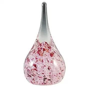 MARKED Caithness Pink & Aventurine Glass "Whispers" Paperweight