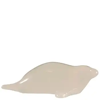 MARKED Hadeland Opaline Glass Seal Sculpture