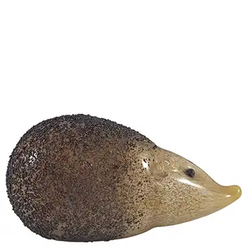 SIGNED & MARKED Langham Vintage Brown Glass Hedgehog