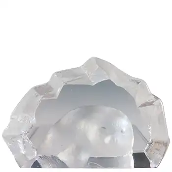 SIGNED Mats Jonasson #88100 Glass Baby Seal Paperweight