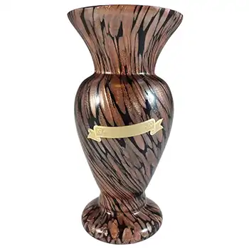 LABELLED V Nason Murano Aventurine Glass Vintage Vase