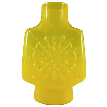 Stelvia Italian Empoli 'Opalina Fiorentina' Yellow Glass Vase