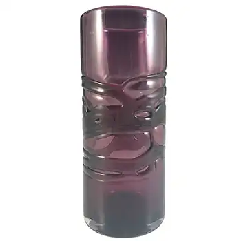 Whitefriars #9802 Baxter Aubergine Glass Random Strapped Vase