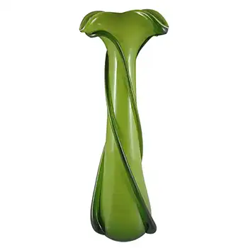 Cristalleria Fratelli Betti / Alrose Italian Empoli Green Glass Vase