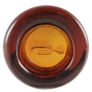 Boda Swedish Amber Glass Horn Bowl by Erik Hoglund