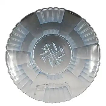 Brockwitz #51024A Art Deco Blue Glass 'Meissen' Bowl