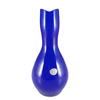 Scandinavian / Swedish Blue Opal Cased Glass Vintage Vase