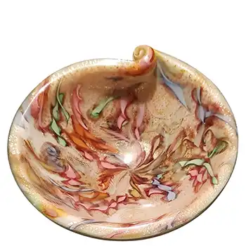Ferro Italarts Murano Glass Bizantino Style Bowl - Labelled
