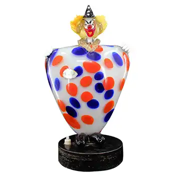Ferro Italarts Murano Glass Clown Lamp Sculpture - Labelled