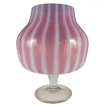 Harrachov Czech Pink Opalescent Glass 'Floret' Vase by Milan Metelak