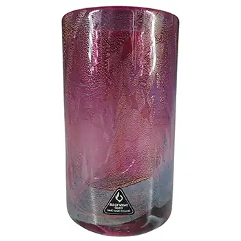 Isle of Wight Studio 'Azurene Pink' Glass Vase - Marked