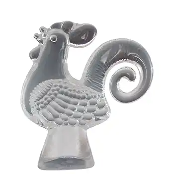 Kosta Boda Glass Rooster Sculpture - Zoo Series by Bertil Vallien