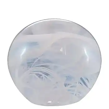 LABELLED Kosta Boda White Glass Atoll Candle Holder/Bowl