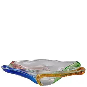 Mstisov Czech Vintage Glass Rhapsody Bowl by Frantisek Zemek