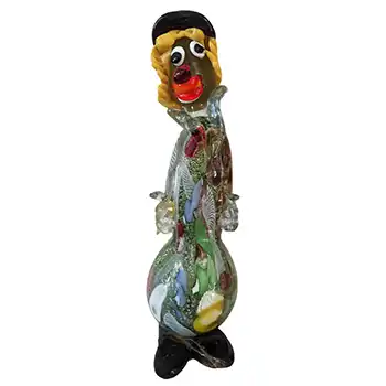 Arte Nuova Pustetto & Zanetti Murano Zanfirico Glass Clown