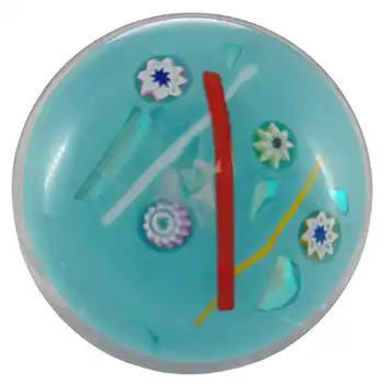 MARKED Caithness Glass "Noughts and Crosses" Millefiori Paperweight