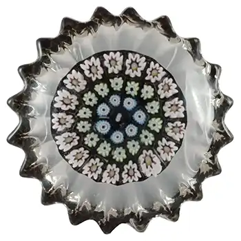 John Deacons STK St Kilda Glass Millefiori Star Paperweight