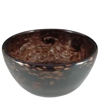 MARKED Strathearn Brown & Copper Aventurine Glass Bowl