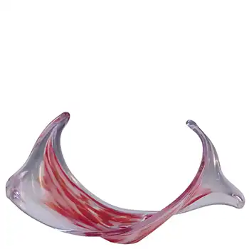 Viartec Murano Style Neodymium Lilac / Blue Spanish Glass Horn Sculpture