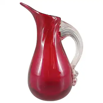 Whitefriars #9419 Vintage Ruby Red Glass 5" 'Sparrow Beak' Jug