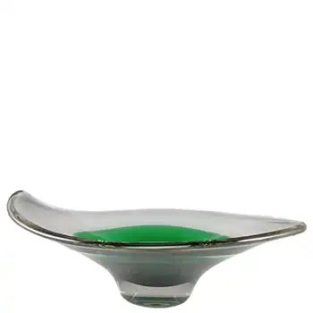Whitefriars #9414 Green Cased Glass Bowl by Geoffrey Baxter