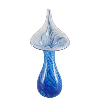 Alum Bay Isle of Wight Blue & White Glass Jack-in-the-Pulpit Vase