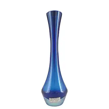 Comvet Vetri d'Arte Murano Blue Cased Glass Stem Vase