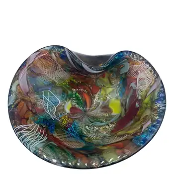 Ferro Italarts Murano Glass Bizantino Style Bowl - Labelled