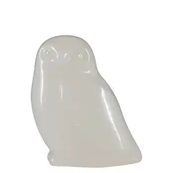 MARKED Hadeland Opaline Glass Norwegian Owl Figurine