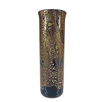 Isle of Wight Studio/Harris 'Azurene Gold' Glass Cylinder Vase