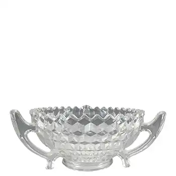 Jobling #2077 Large Art Deco Clear Flint Glass Cubes Bowl