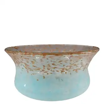 LABELLED Monart DB.VII Blue & Copper Aventurine Vintage Glass Bowl