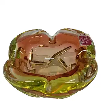 Arte Nuova Pustetto & Zanetti Murano Pink & Uranium Glass Bowl - Labelled