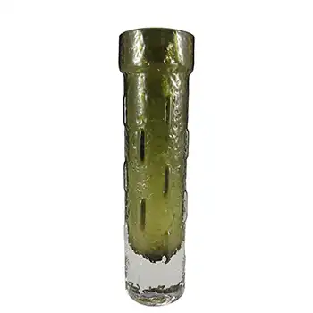 Riihimaki #1461 Riihimaen Tamara Aladin Green Textured Glass Vase