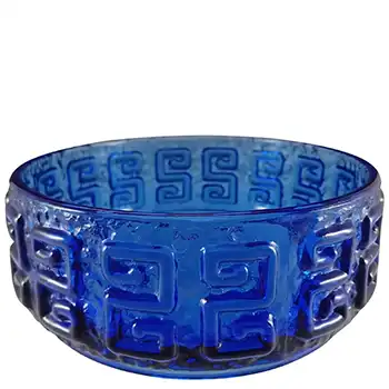 Riihimaki #5330 Riihimaen Blue Glass 'Taalari' Bowl