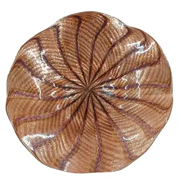 Salviati Murano Venetian Aventurine Purple Glass Plate / Dish