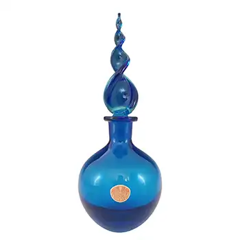 Murano Vintage Blue Sommerso Glass Perfume / Scent Bottle
