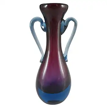 Murano / Venetian Purple & Blue Sommerso Glass Vintage Vase