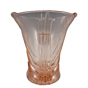 Stölzle Czech Art Deco 1930's Pink Glass Vase