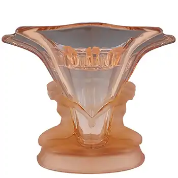 Walther & Söhne 1930's Art Deco Pink Glass 'Windsor' Vase