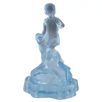 Walther & Söhne Art Deco Blue Glass Peter Pan Centrepiece Figurine