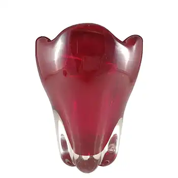 Whitefriars #9411 William Wilson Ruby Red Glass Molar Vase